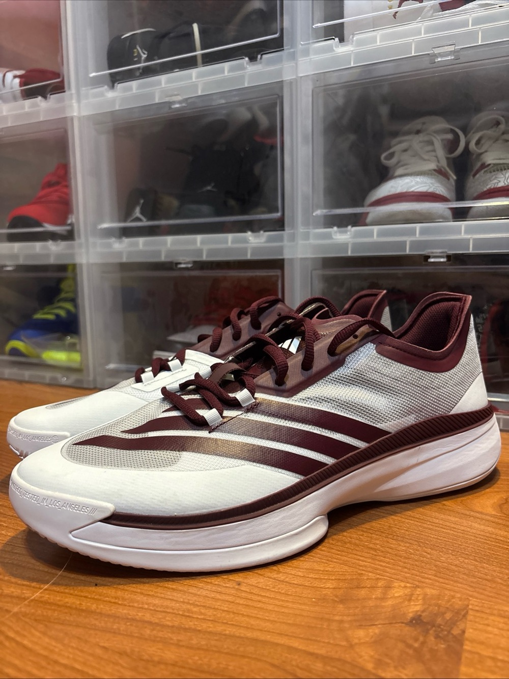 adidas SM Adizero Select 3.0 Pro Team Maroon IH2057 Basketball Shoes Men’s Sz 14